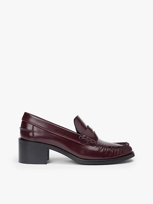 Patent Leather Block Heel Loafers
