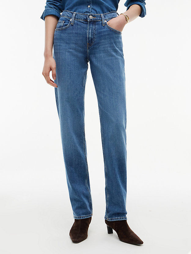 Mid Rise Classic Straight Jeans
