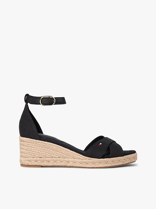 Hemp Crossover Strap Wedge Espadrilles