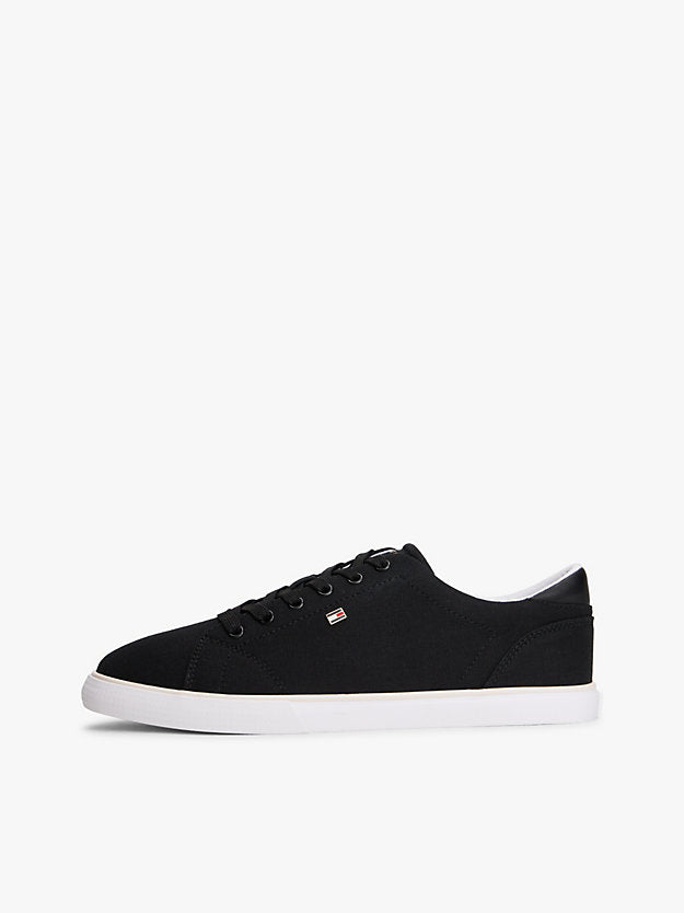 Low Profile Canvas Lace-Up Trainers