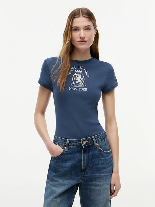 Washed Crest Slim T-Shirt