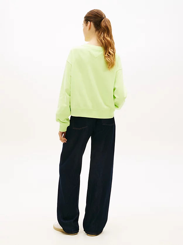 Athleisure Metallic Logo Relaxed Sweatshirt