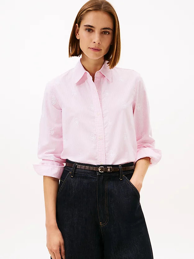 Relaxed Fit Crest Embroidery Oxford Shirt