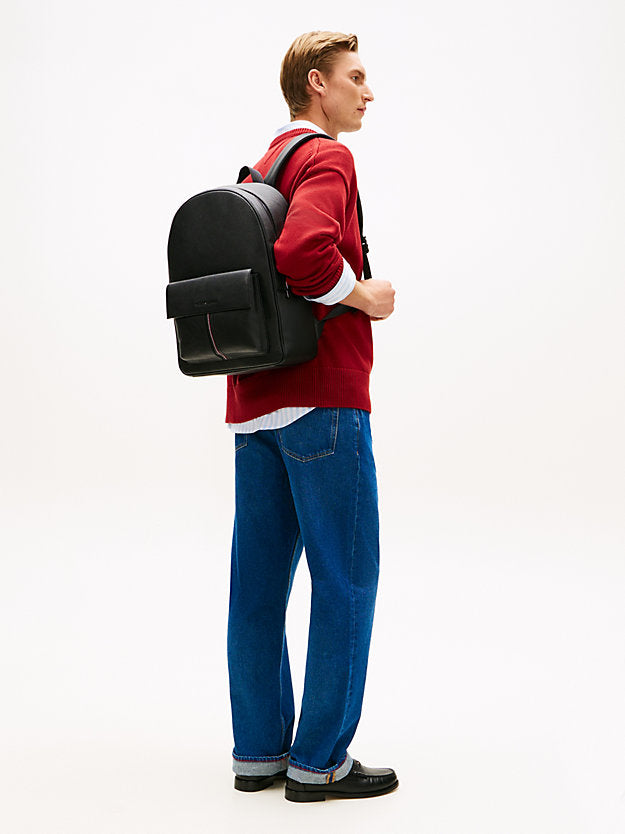 Flap Pocket Pebble Grain Dome Backpack