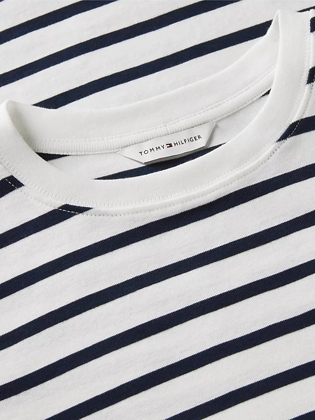 Flag Embroidery Slim Crew Neck T-Shirt