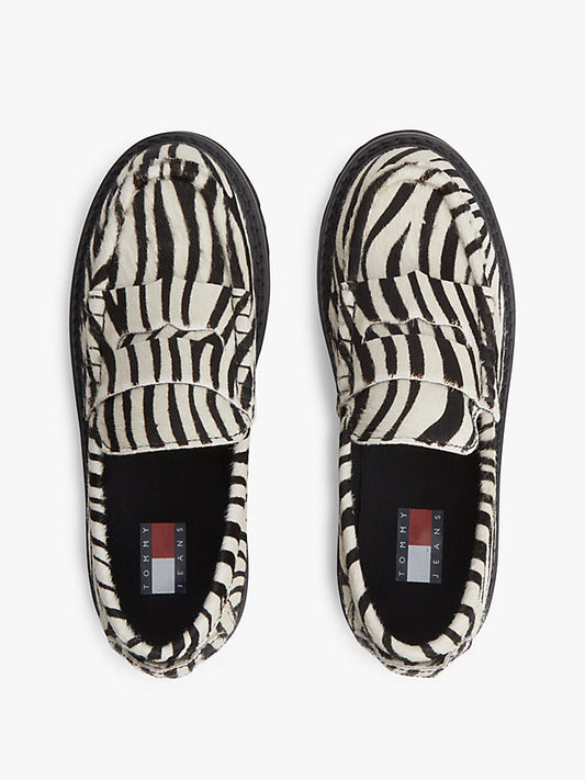 Archive Zebra Print Cleat Penny Loafers