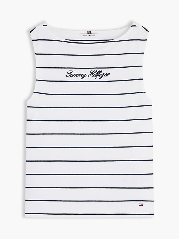 Slim Boat Neck Tank Top