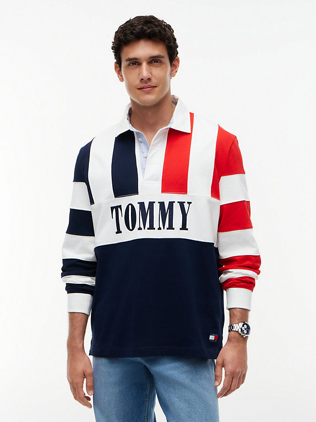 Relaxed Fit Colour-Blocked Rugby Shirt