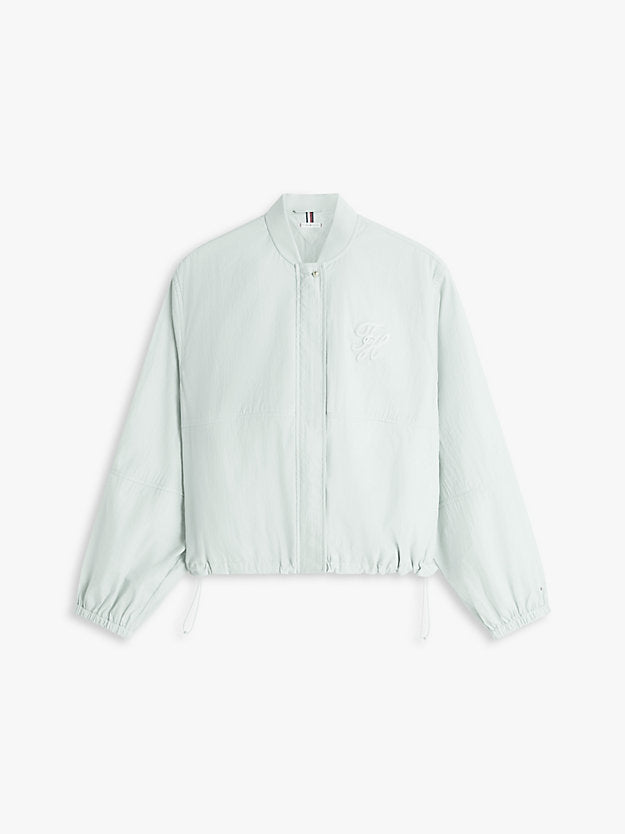 Logo Embroidery Balloon Sleeve Bomber Jacket