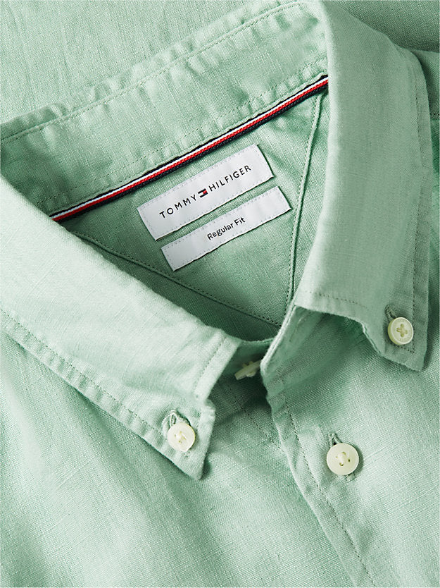 Regular Fit Washed Pure Linen Shirt