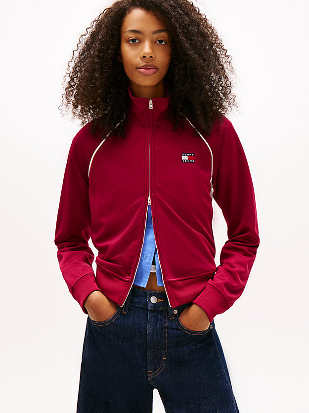 Badge Interlock Knit Track Jacket