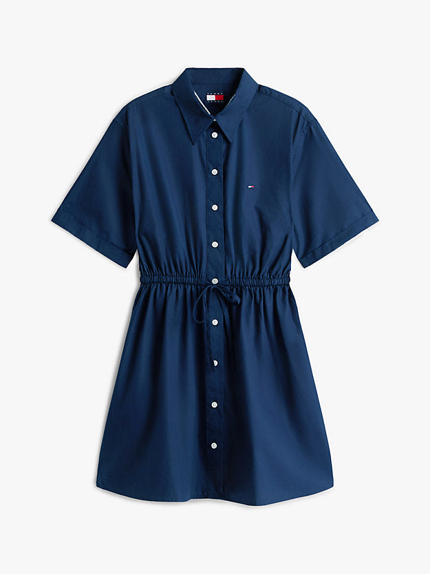 Stripe Relaxed Poplin Mini Shirt Dress