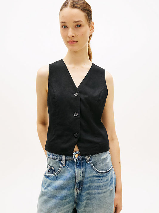 Linen Blend Waistcoat