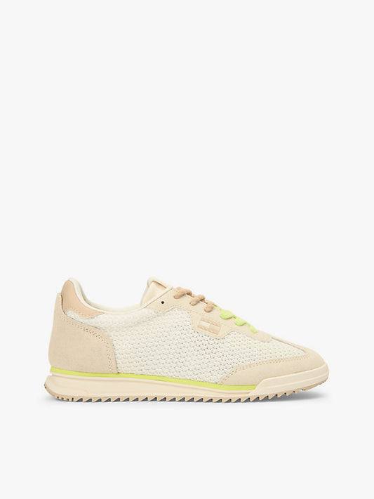 Low Profile Mixed Texture Knit Trainers