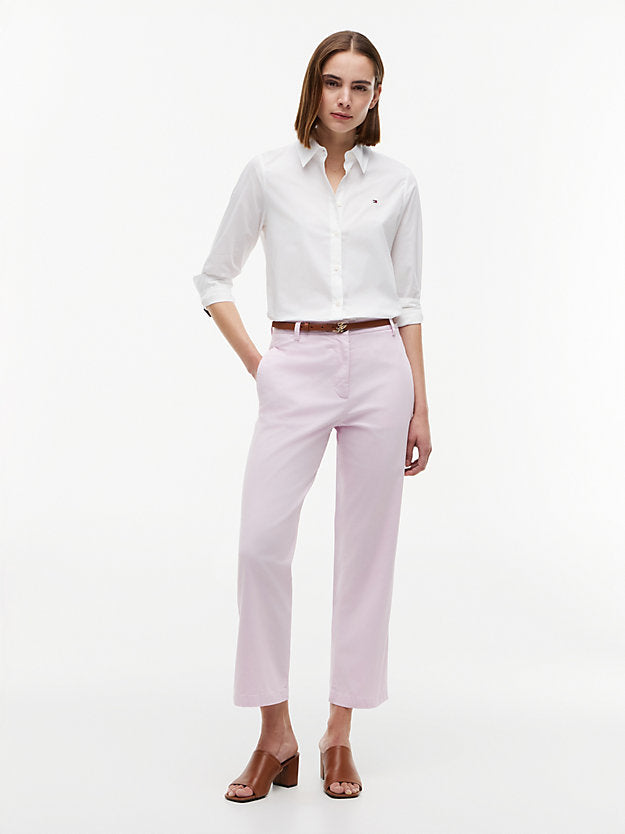 Washed Slim Straight Leg Chinos