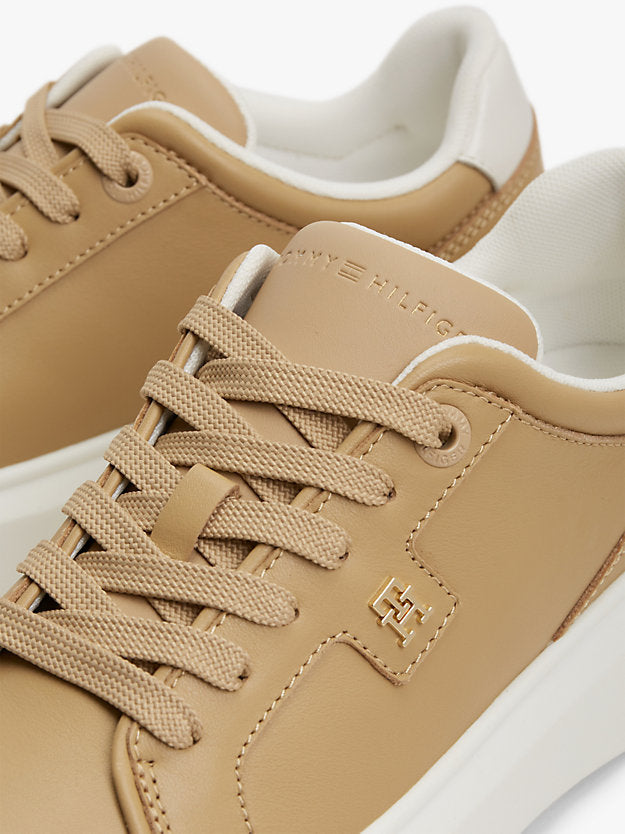 Metallic Monogram Leather Platform Trainers