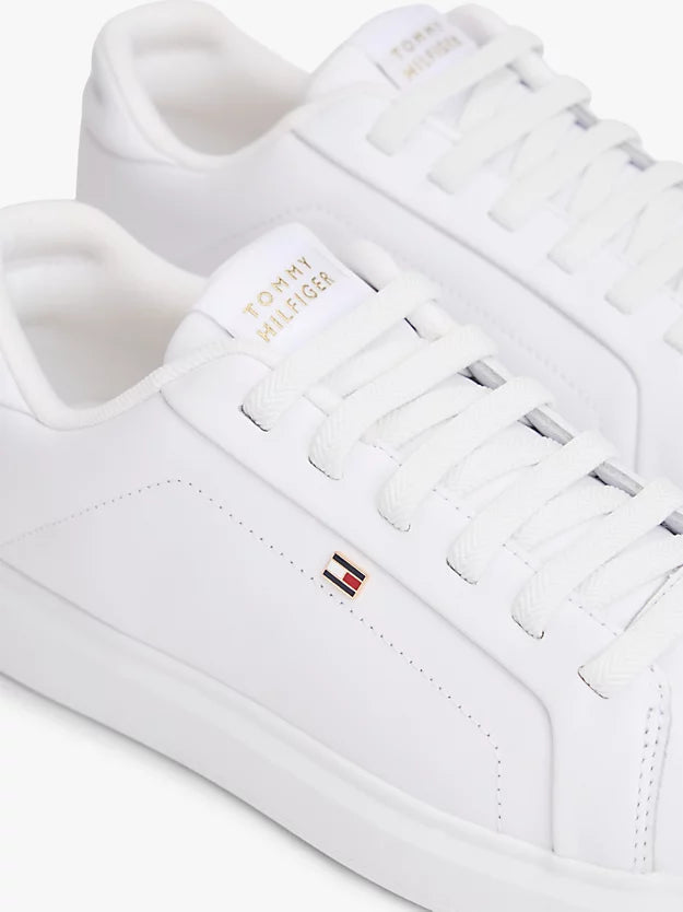 Lightweight Leather Cupsole Court Trainers