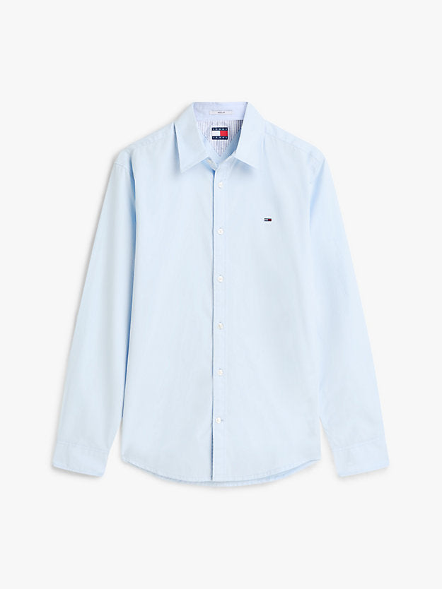 Regular Fit Flag Embroidery Poplin Shirt