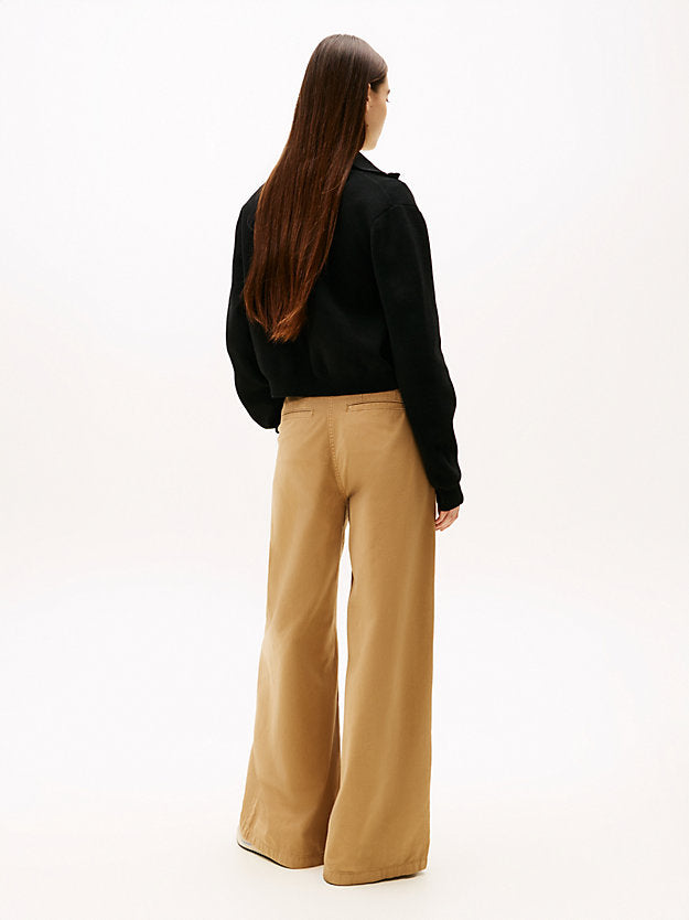 Stitch Logo Collared Zip-Thru Cardigan
