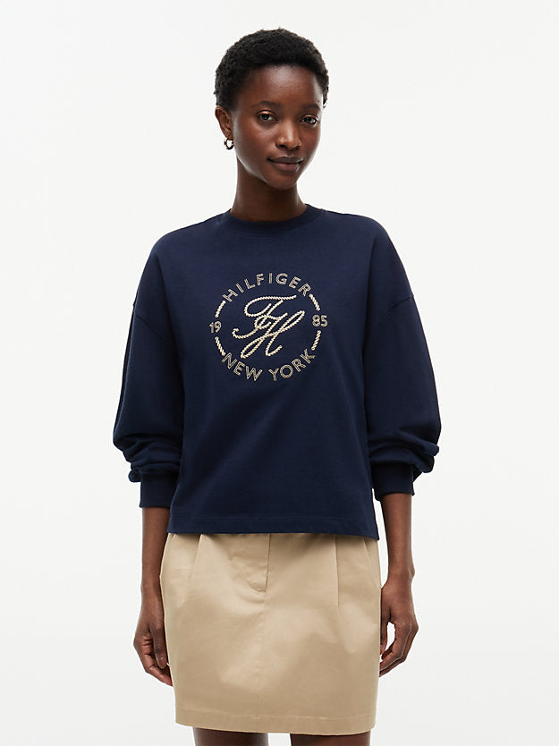 Logo Relaxed Crew Neck Sweatshirt