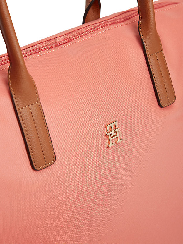 Monogram Contrast Handle Tote Bag