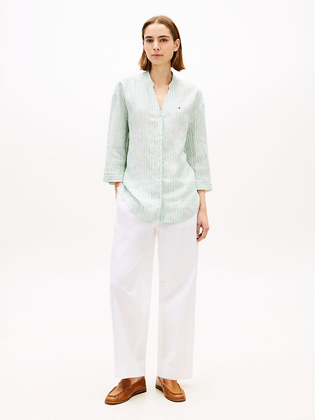 Relaxed Fit Pure Linen Half Sleeve Shirt