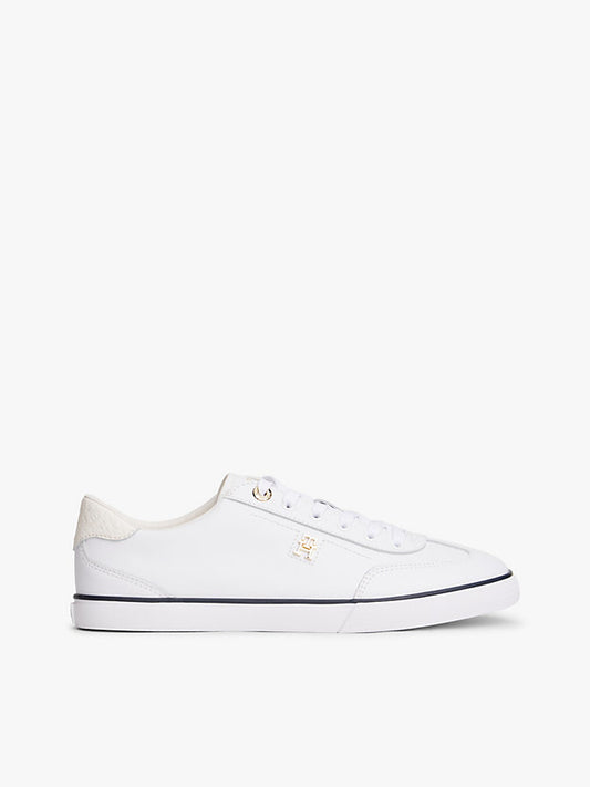 Leather Monogram Lace-Up Trainers