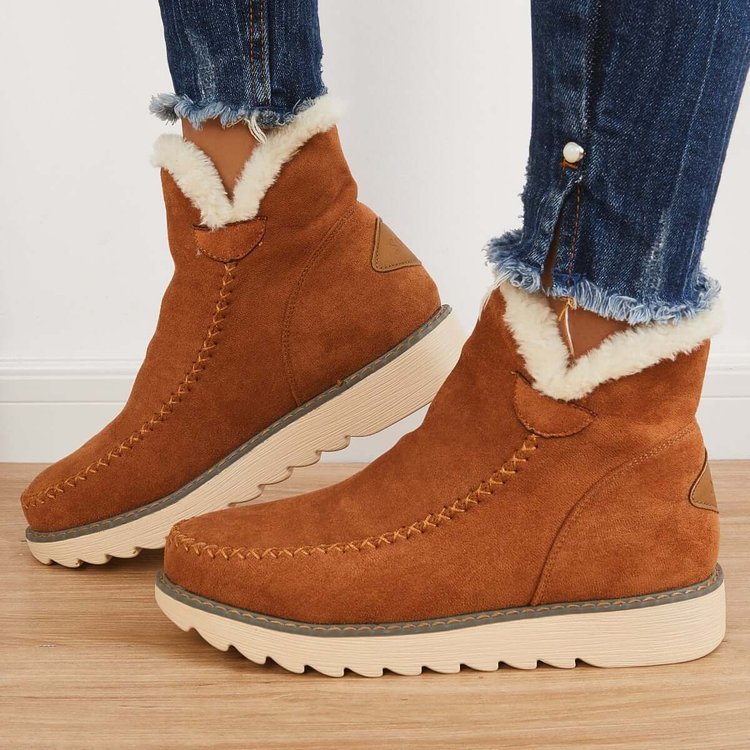 Klassische rutschfeste Knöchel-Schneestiefel für Damen