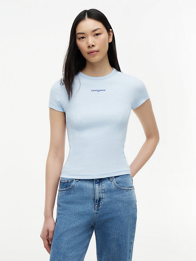 Logo Ribbed Slim T-Shirt