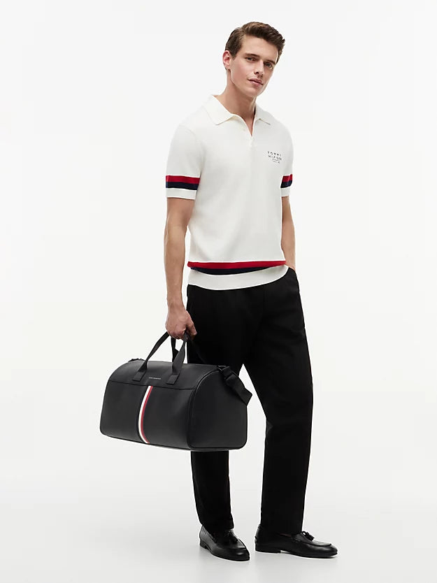 Metallic Logo Signature Tape Duffel Bag
