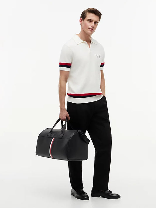 Metallic Logo Signature Tape Duffel Bag