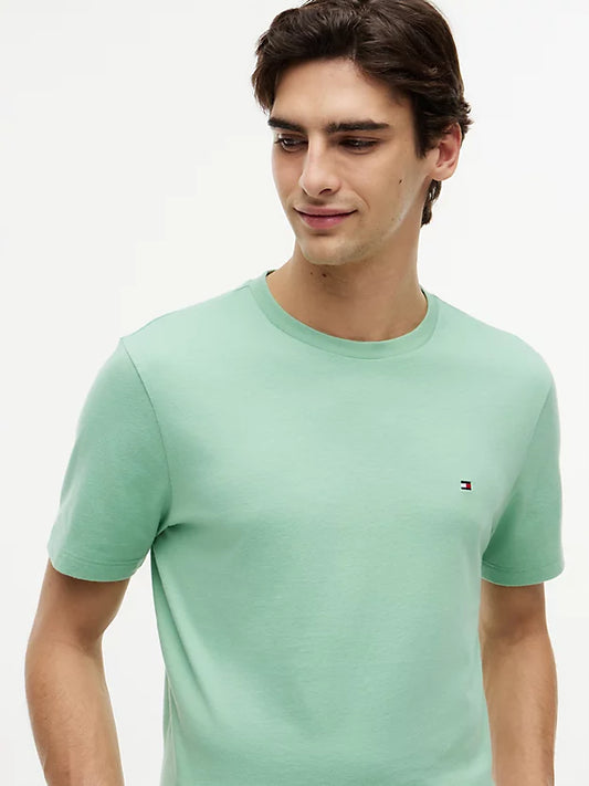 Flag Embroidery Jersey Crew Neck T-Shirt