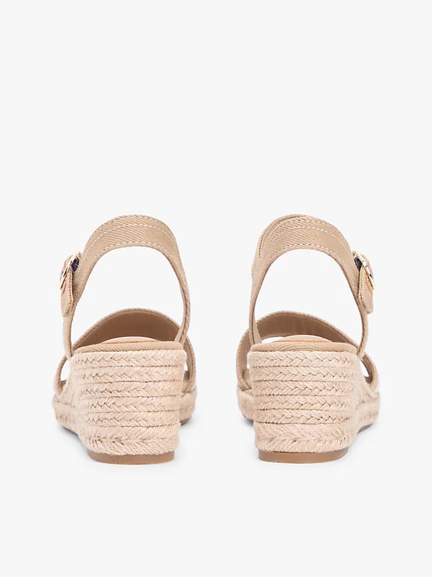 Canvas Denim Wedge Espadrilles