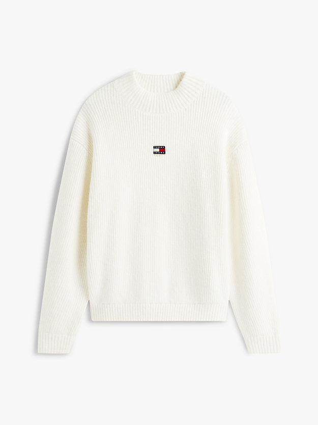 Badge Relaxed Mock Neck Jumper