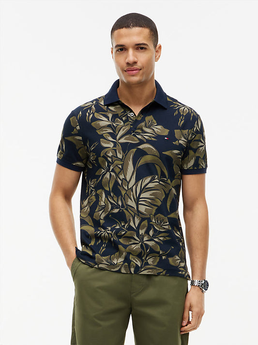 Regular Fit Floral Print Polo Shirt