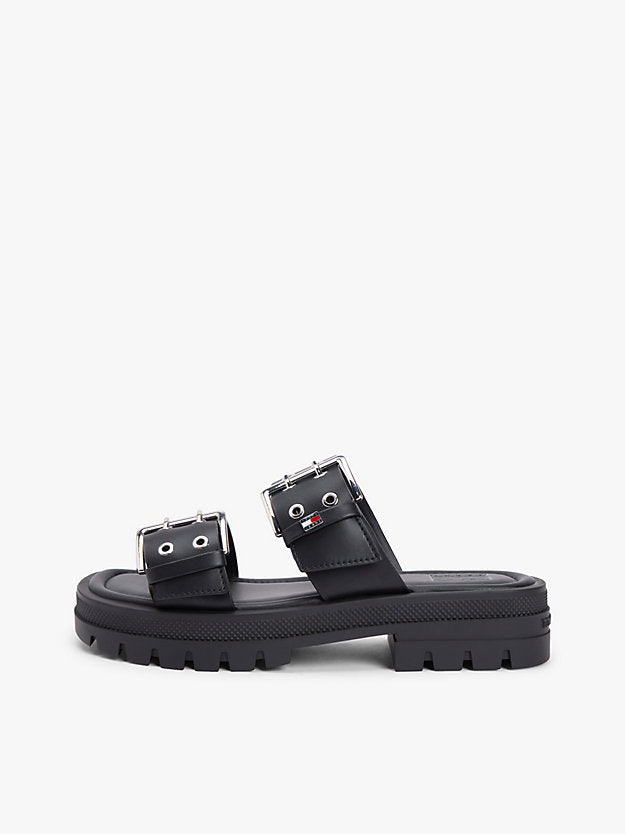 Chunky Cleat Double Buckle Sandals