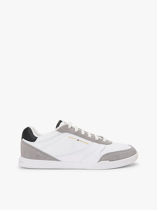 Mixed Texture Cupsole Trainers WiLeather