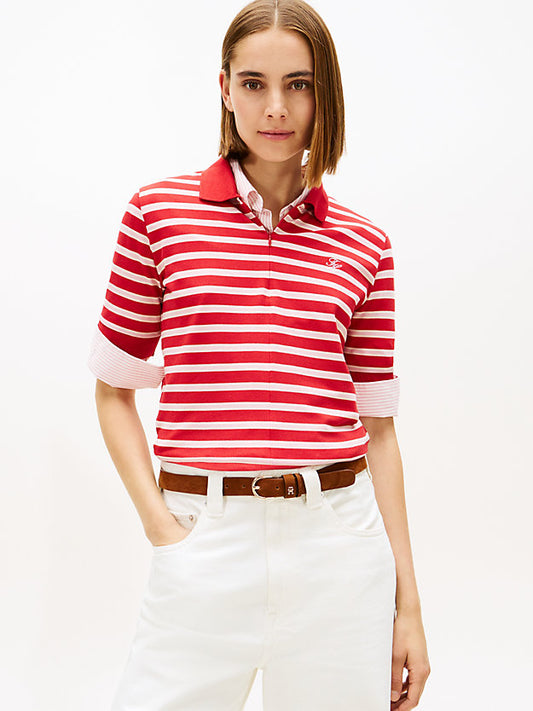 Regular Fit Pique Zip Polo Shirt