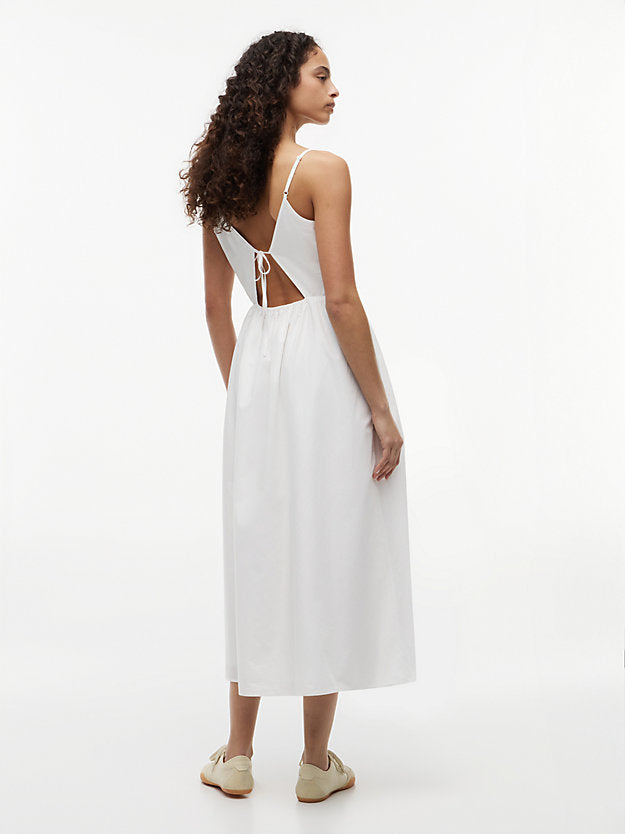 Crinkle Poplin Strap Maxi Dress