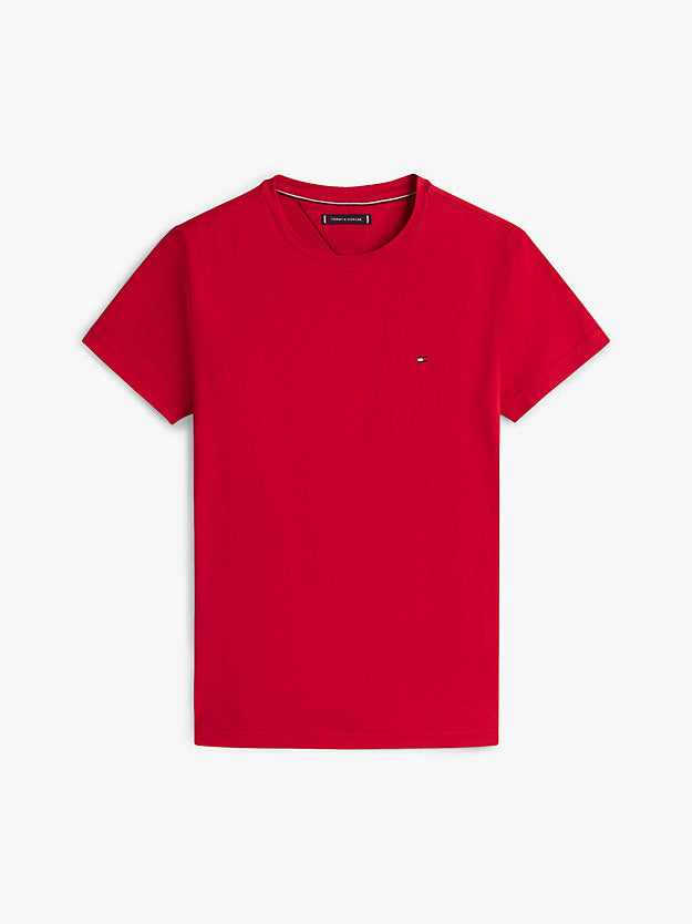 Flag Embroidery Slim Jersey T-Shirt