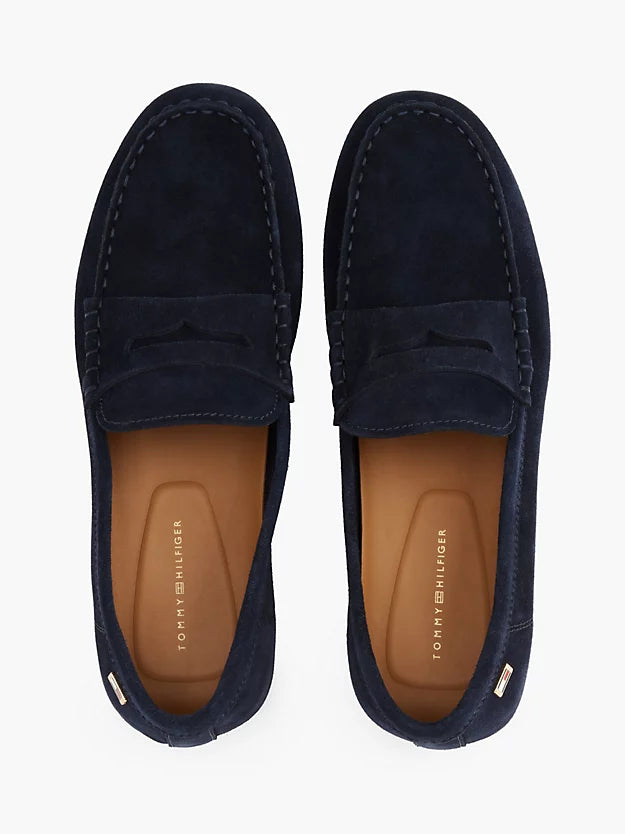 Suede Enamel Flag Driver Shoes