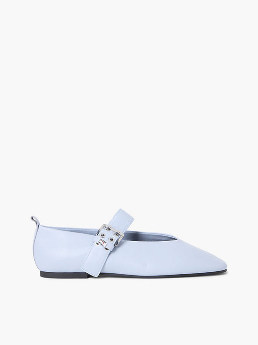 Leather Buckle Ballerinas