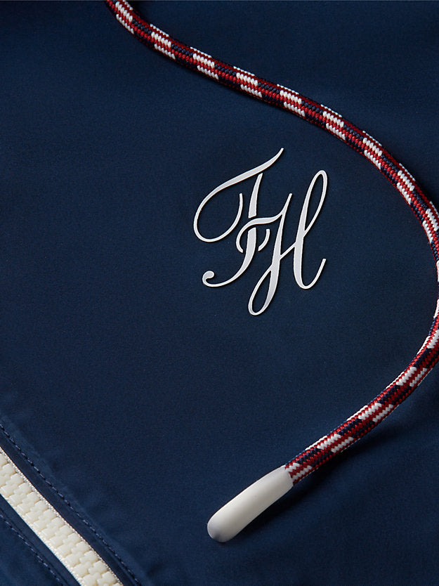 Logo Water Repellent Hooded Windbreaker