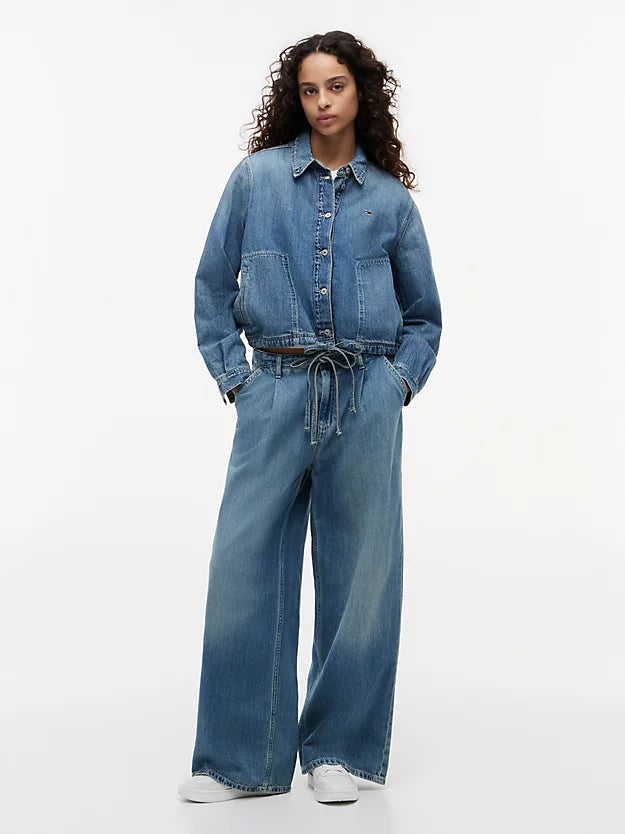 Drawstring Loose Wide Leg Jeans WiLinen