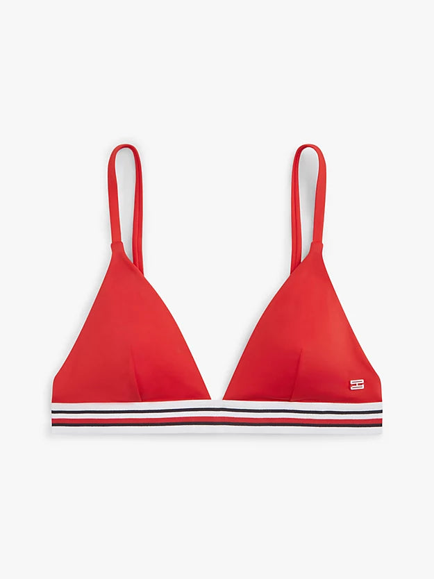Global Stripe Triangle Bikini Top