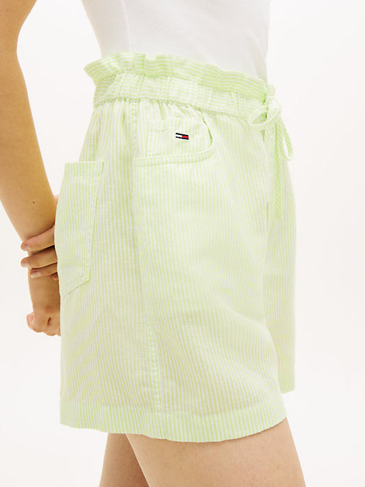 Linen Blend Five-Pocket Shorts