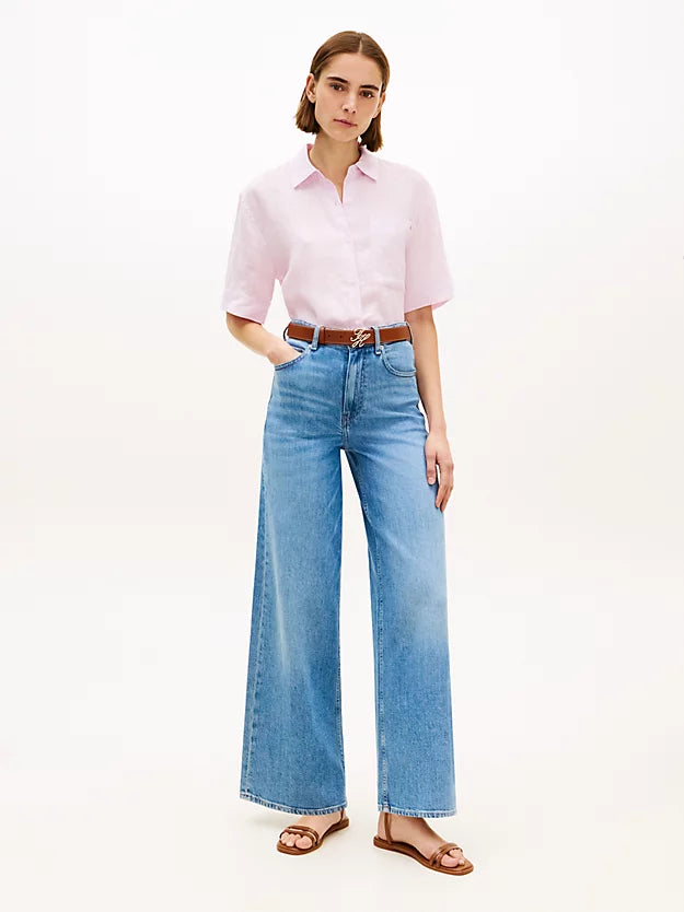 Relaxed Fit Pure Linen Short Sleeve Shirt