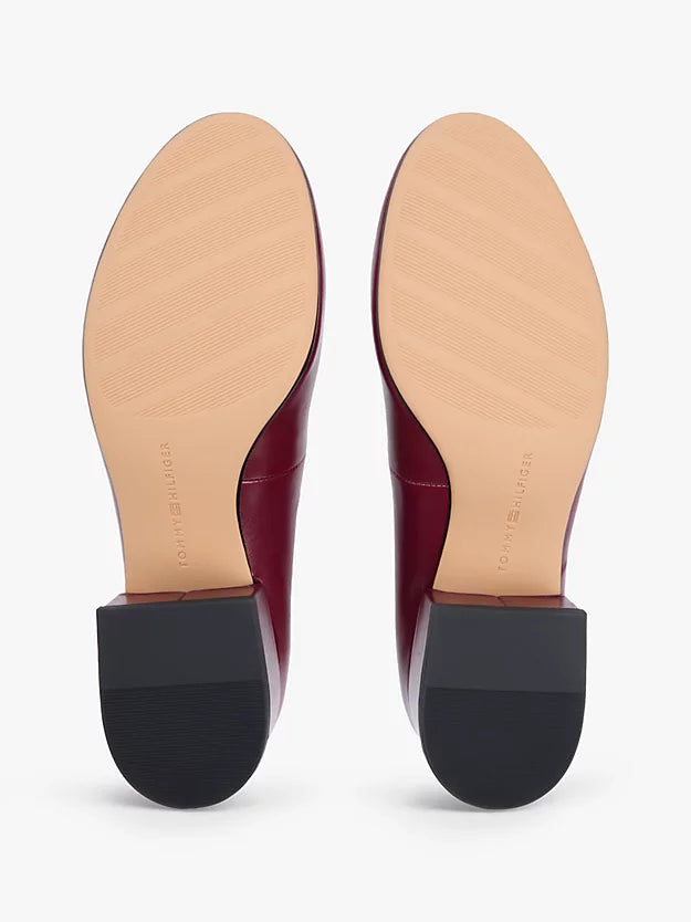 Leather Mary Jane Block Heels