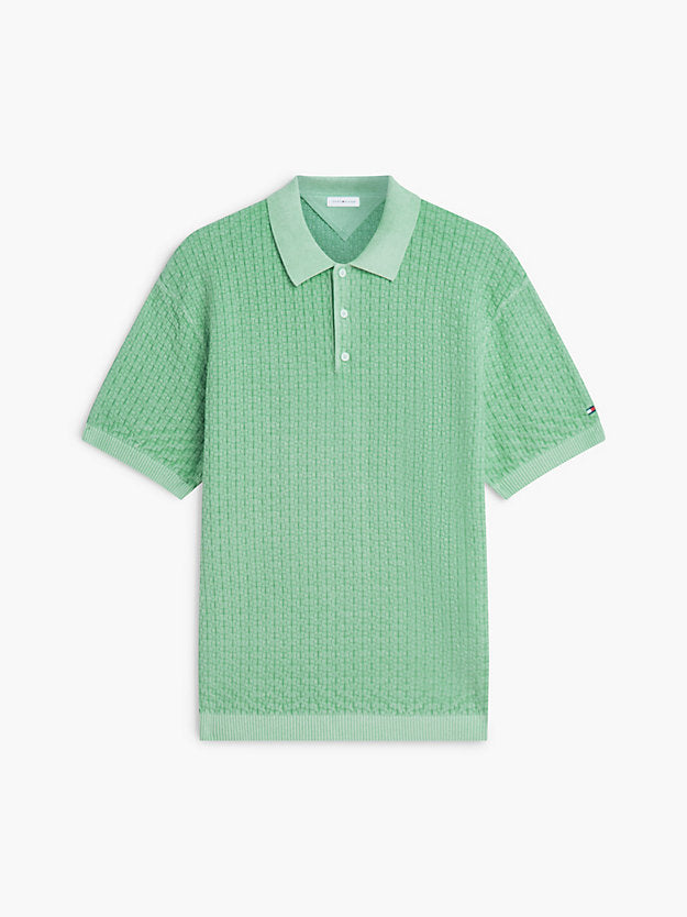 Washed Structured Polo Shirt