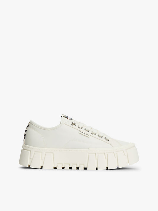 Zebra Print Logo Platform Cupsole Trainers